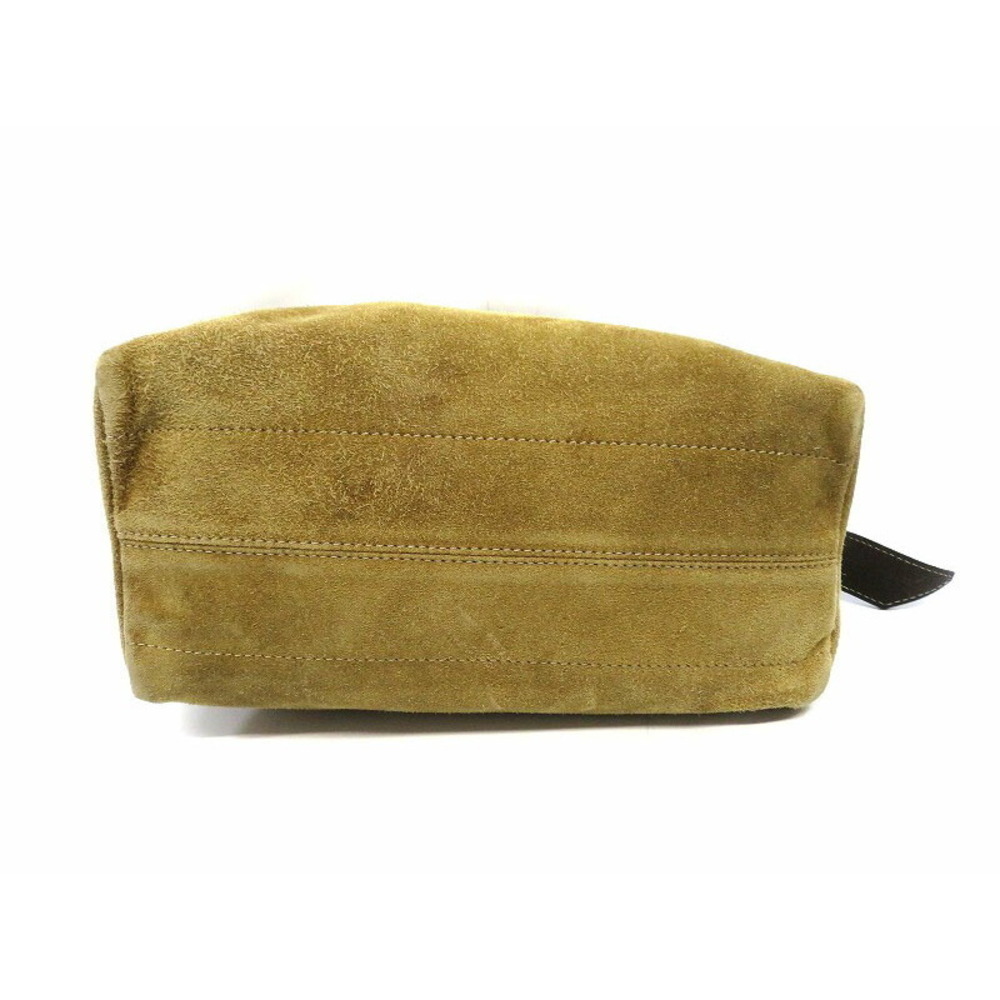 LOEWE suede shoulder bag brown logo leather - Picture 4 of 11